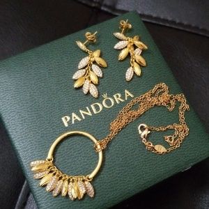 Original Pandora Necklace And earrings
